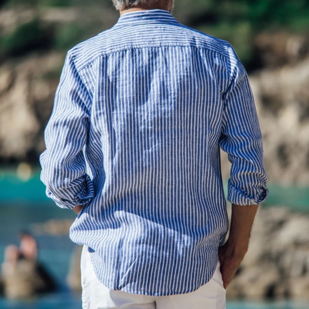 Les Canebiers Men’s NWT Linen Shirt 🇫🇷 - Picture 2 of 5